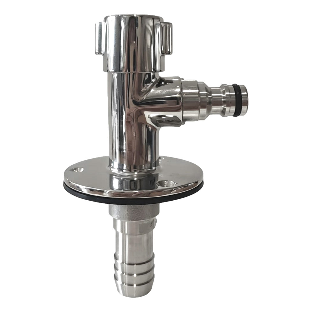 Flushmaster Quarter Turn Quick Connect Water Spigot - 90-Degree - SM-QCWS90
