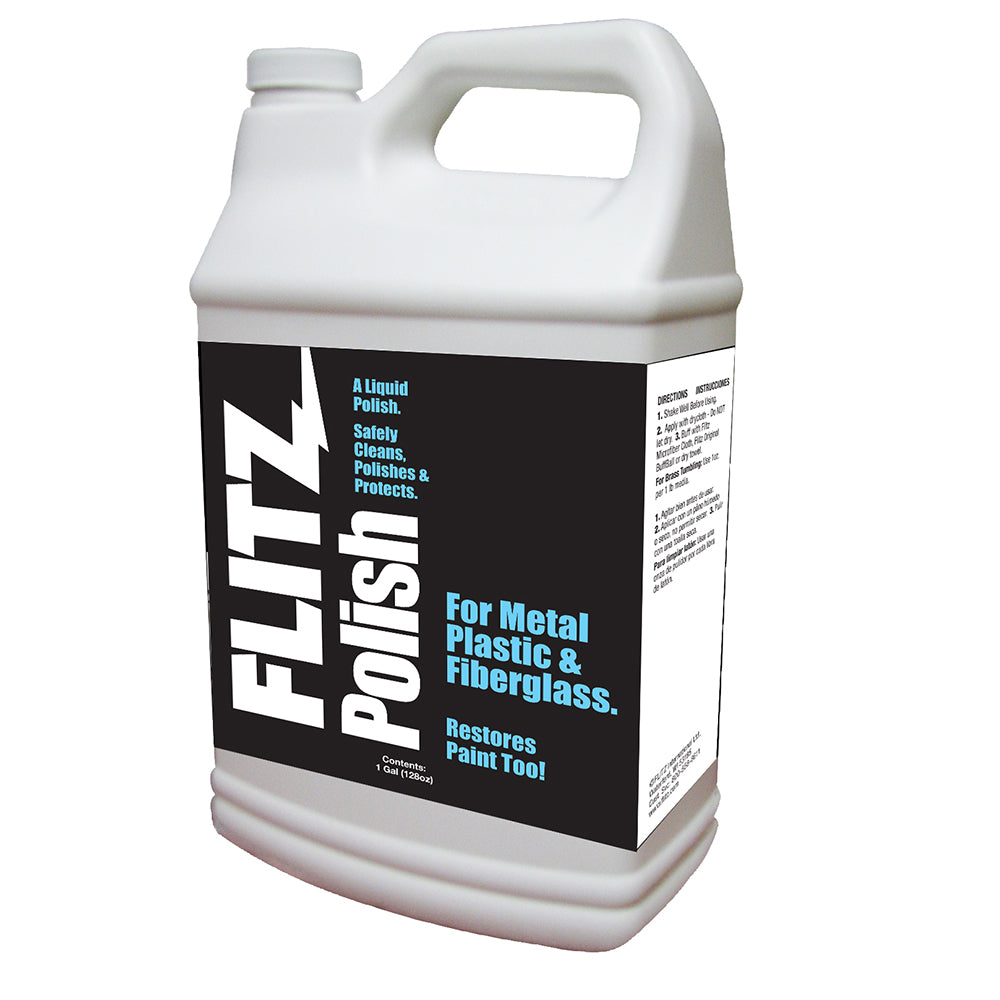 Flitz Polish f/Metal, Plastic & Fiberglass - Liquid - 1 Gallon (128oz) - LQ 04510