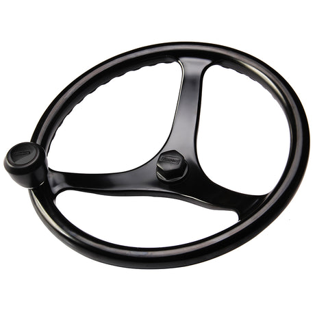 Edson Marine Special Ops PowerWheel - 13 Inch Black with Black Nut & PowerKnob - 1710BL-13B-KIT