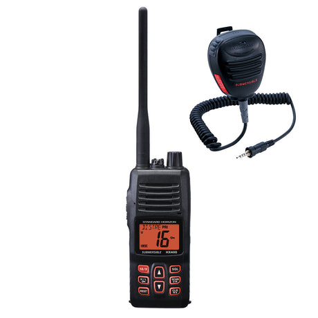 Standard Horizon HX400IS VHF Handheld Radio with CMP460 Microphone - Intrinsically Safe, Submersible, 40 Channels - HX400IS/CMP460