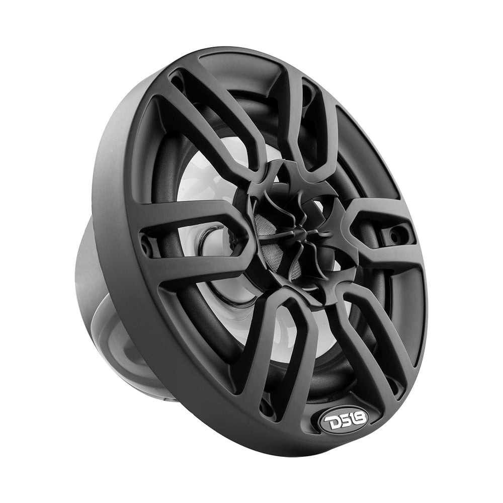 DS18 HYDRO 6.5" 2-Way Marine Speakers w/RBG LED Lights 300W - Matte Black - NXL-6BK