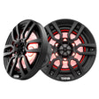 DS18 HYDRO 6.5" 2-Way Marine Speakers w/RBG LED Lights 300W - Matte Black - NXL-6BK