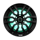 DS18 HYDRO 8" 2-Way Marine Speakers w/RGB LED Lights 375W - Matte Black - NXL-8BK