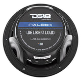 DS18 HYDRO 8" 2-Way Marine Speakers w/RGB LED Lights 375W - Matte Black - NXL-8BK