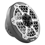 DS18 HYDRO 6.5" 2-Way Marine Speakers w/RGB LED Lights 300W - Black Carbon Fiber - CF-65