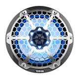 DS18 HYDRO 8" 2-Way Marine Speakers w/RGB LED Lights - 125W RMS, 4-Ohm - Black Carbon Fiber - CF-8M