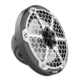 DS18 HYDRO 8" 2-Way Marine Speakers w/RGB LED Lights - 125W RMS, 4-Ohm - Black Carbon Fiber - CF-8M