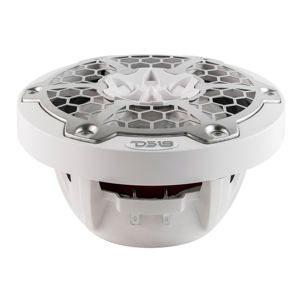 DS18 New Edition HYDRO 6.5" 2-Way Marine Speakers w/RGB LED Lighting 300W - White - NXL-6M/WH