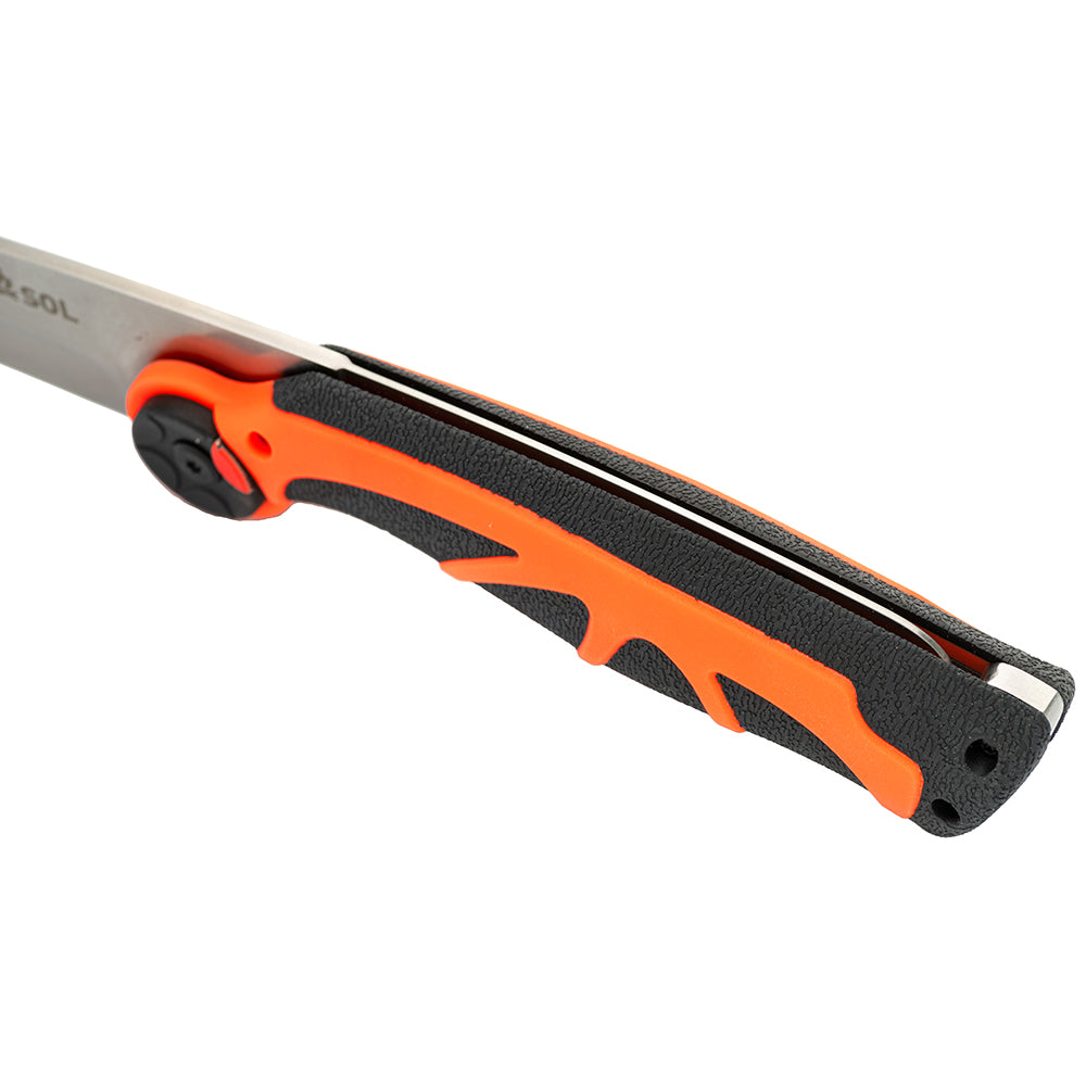 SOL Survive Outdoors Longer Stoke Pivot Knife & Saw - Versatile Camping Tool with Fire Starter