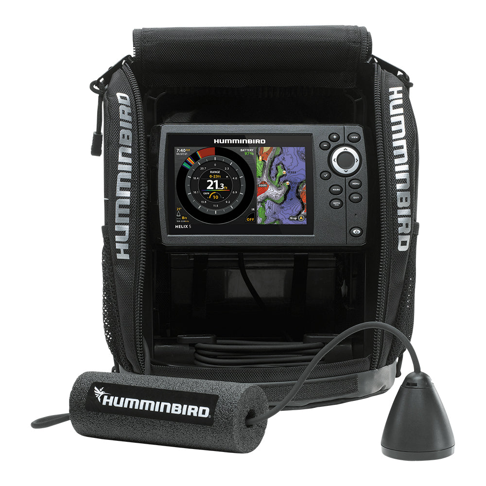 Humminbird ICE Helix 5 CHIRP GPS G3 Fishfinder and Sonar Combo - 411730-1