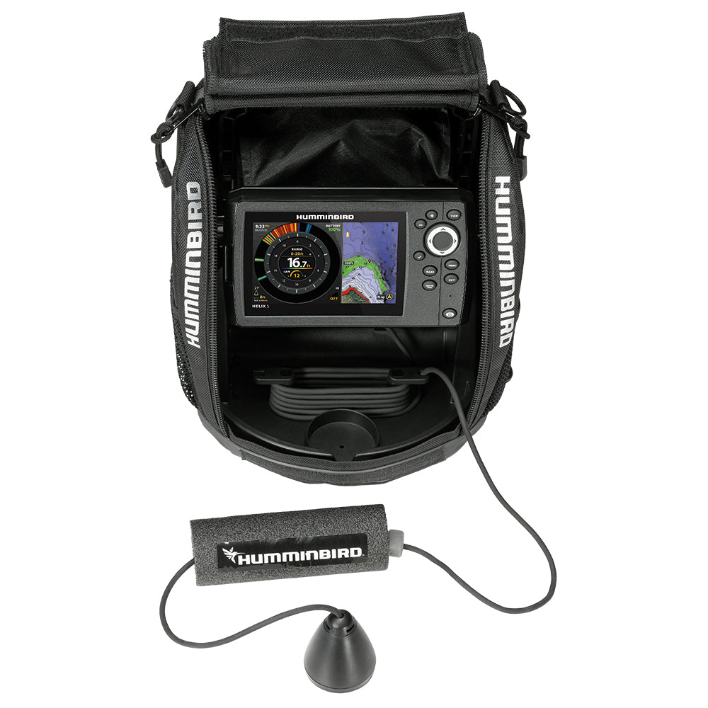 Humminbird ICE HELIX 5 CHIRP GPS G3 All-Season Fish Finder with Dual Spectrum Sonar and Built-in GPS - 411740-1