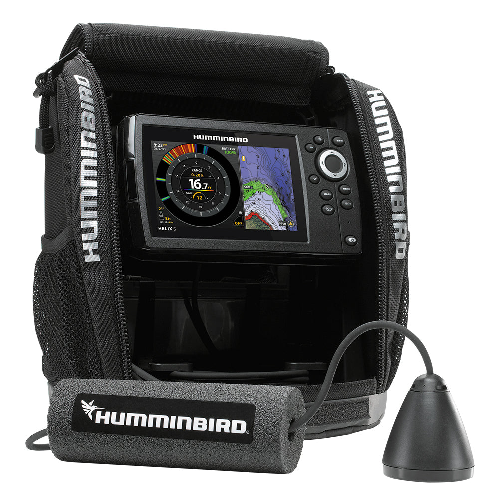 Humminbird ICE HELIX 5 CHIRP GPS G3 All-Season Fish Finder with Dual Spectrum Sonar and Built-in GPS - 411740-1