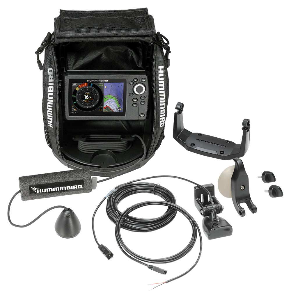 Humminbird ICE HELIX 5 CHIRP GPS G3 All-Season Fish Finder with Dual Spectrum Sonar and Built-in GPS - 411740-1