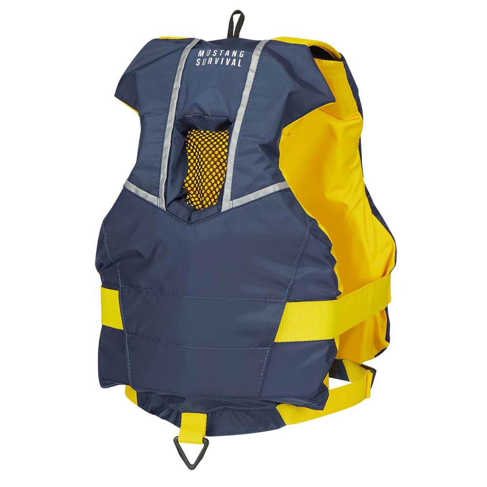 Mustang Youth Bobby Foam Vest - Yellow/Navy - MV2500-5-0-216