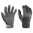 Mustang Traction Closed Finger Gloves grey blue large full-finger neoprene grip wrist closure