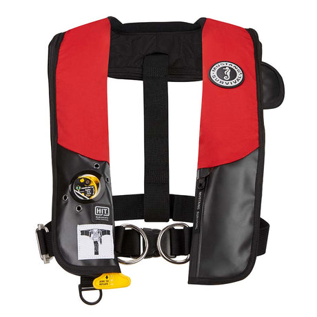 Mustang Survival HIT Hydrostatic Inflatable PFD with Sailing Harness - Red/Black, Automatic and Manual Inflation - MD318402-123-0-202