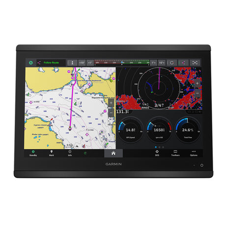 Garmin GPSMAP 8616 Chartplotter GN+ with 16-Inch Full HD Touchscreen, Preloaded Maps, and Network Connectivity - 010-02093-50