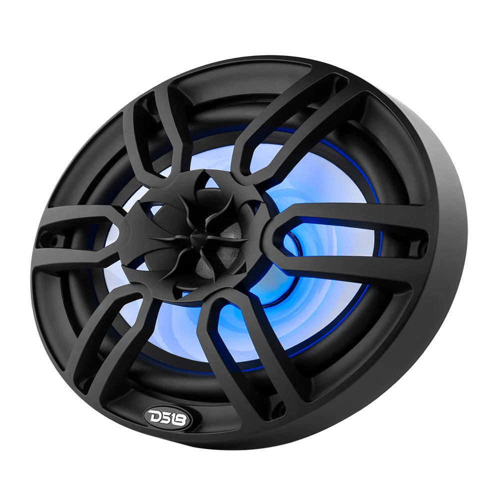 DS18 HYDRO 6 x 9" 2-Way Marine Speakers w/Integrated RGB LED Lights - 375W - Black - NXL-69/BK