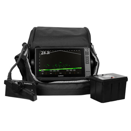 Garmin ECHOMAP UHD2 93SV LiveScope Plus Ice Fishing Bundle LI w/ECHOMAP UHD2 93sv, LiveScope Plus System & Lithium-ion Battery - 010-02688-35