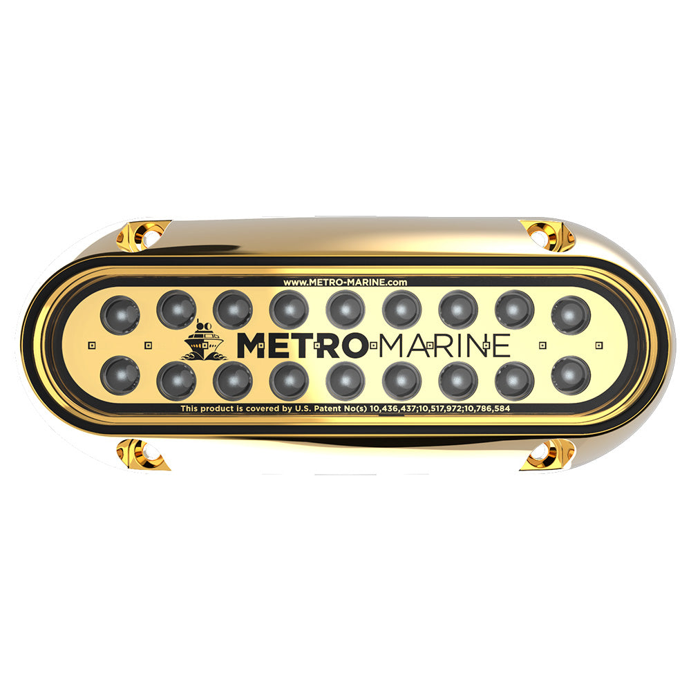 Metro Marine High-Output Elongated Underwater Light w/Intelligent Monochromatic LED's - Aqua, 90° Beam - F-BME1-H-A3-90