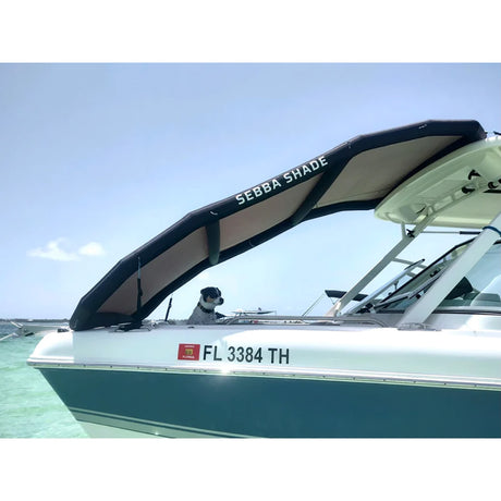Sebba Shade 8 x 12 ft. White Sun Shade f/Boats 26'+ - SS8X12WHT