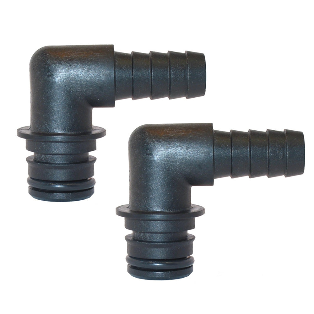 Jabsco Port Kit 90-Degree Elbow 1/2" Hose Fitting - Pair