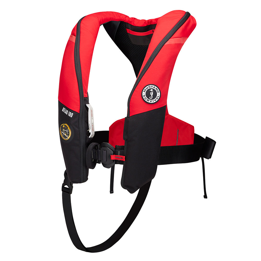 Mustang Atlas 190 DLX Open Ocean Inflatable PFD - Red/Black - MD3195E1-123-0