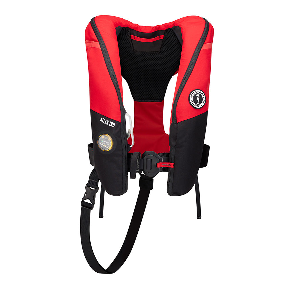 Mustang Atlas 190 DLX Open Ocean Inflatable PFD - Red/Black - MD3195E1-123-0