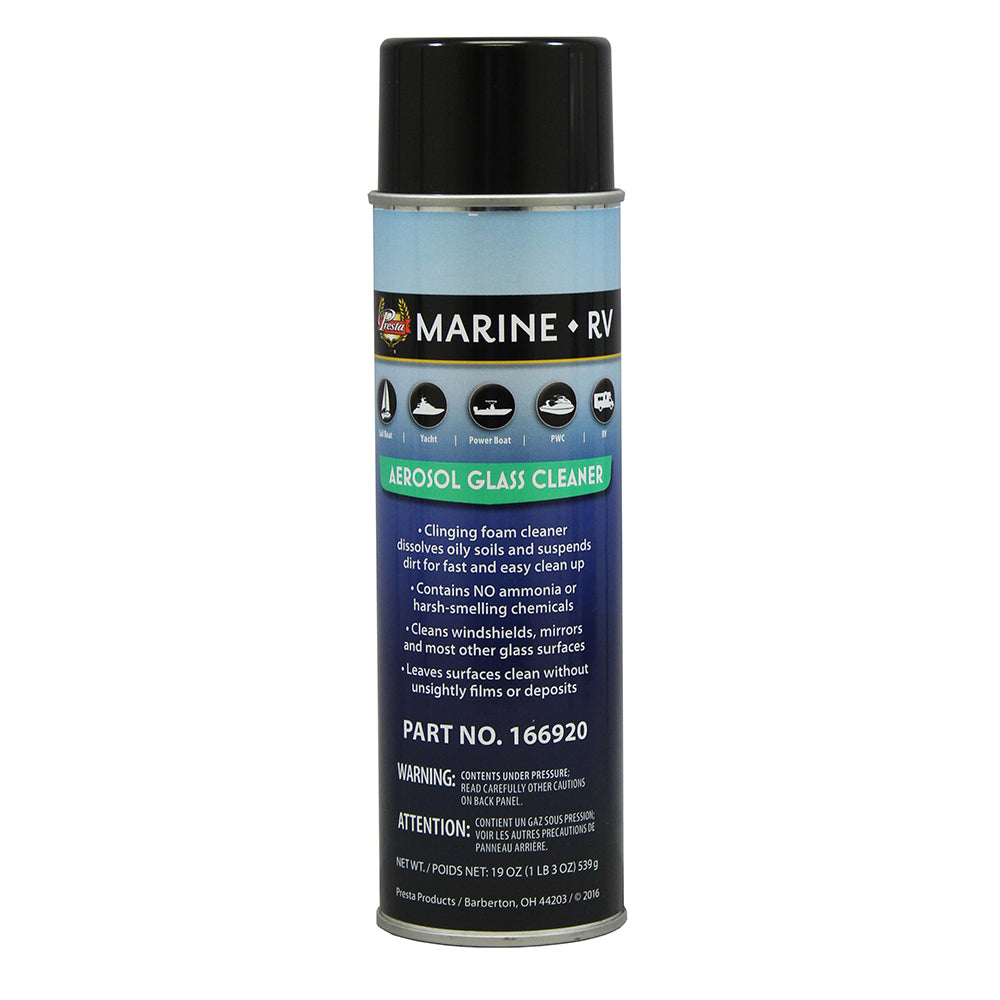 Presta Marine Ammonia Free Aerosol Glass Cleaner - 19oz - *Case of 12*