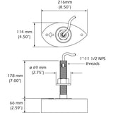 Furuno 556TID-HDD SS260 Stainless Steel Thru-Hull Transducer w/Temp and Fairing Block - 10 Pin - 556TID-HDD