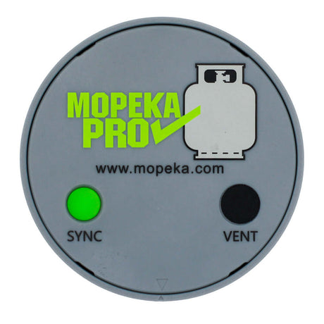 Mopeka Pro Check M1017012 Bluetooth LPG sensor kit with sonic grease and three black tank spacers for steel propane cylinders