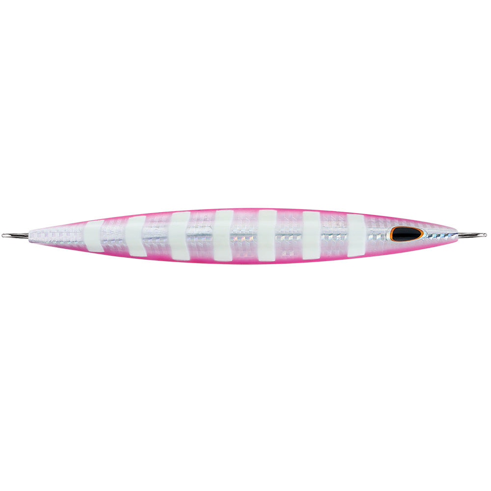 Williamson Kensaki 220 Jig - 6.75" - 7.75oz - Silver Pink Zebra - KSJ220SPZ