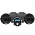 Aquatic AV EG100 marine stereo and waterproof 6.5-inch speakers kit in black