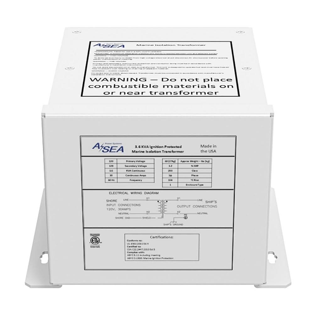 ASEA Power Systems 12 kVA Marine Isolation Transformer - Safe, Reliable Power for Vessels - 634103 - Anchor Express