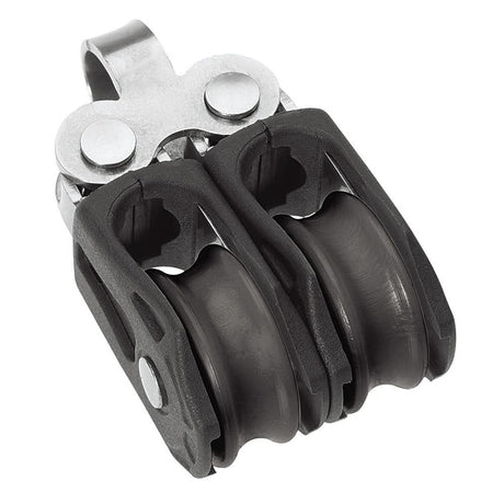 Barton Marine Size 0 20mm Plain Bearing Pulley Block Double Fixed Eye - Anchor Express
