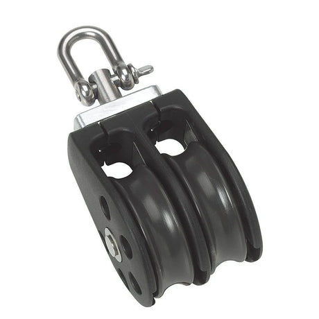 Barton Marine Size 3 45mm Plain Bearing Pulley Block Double w/Swivel - Anchor Express