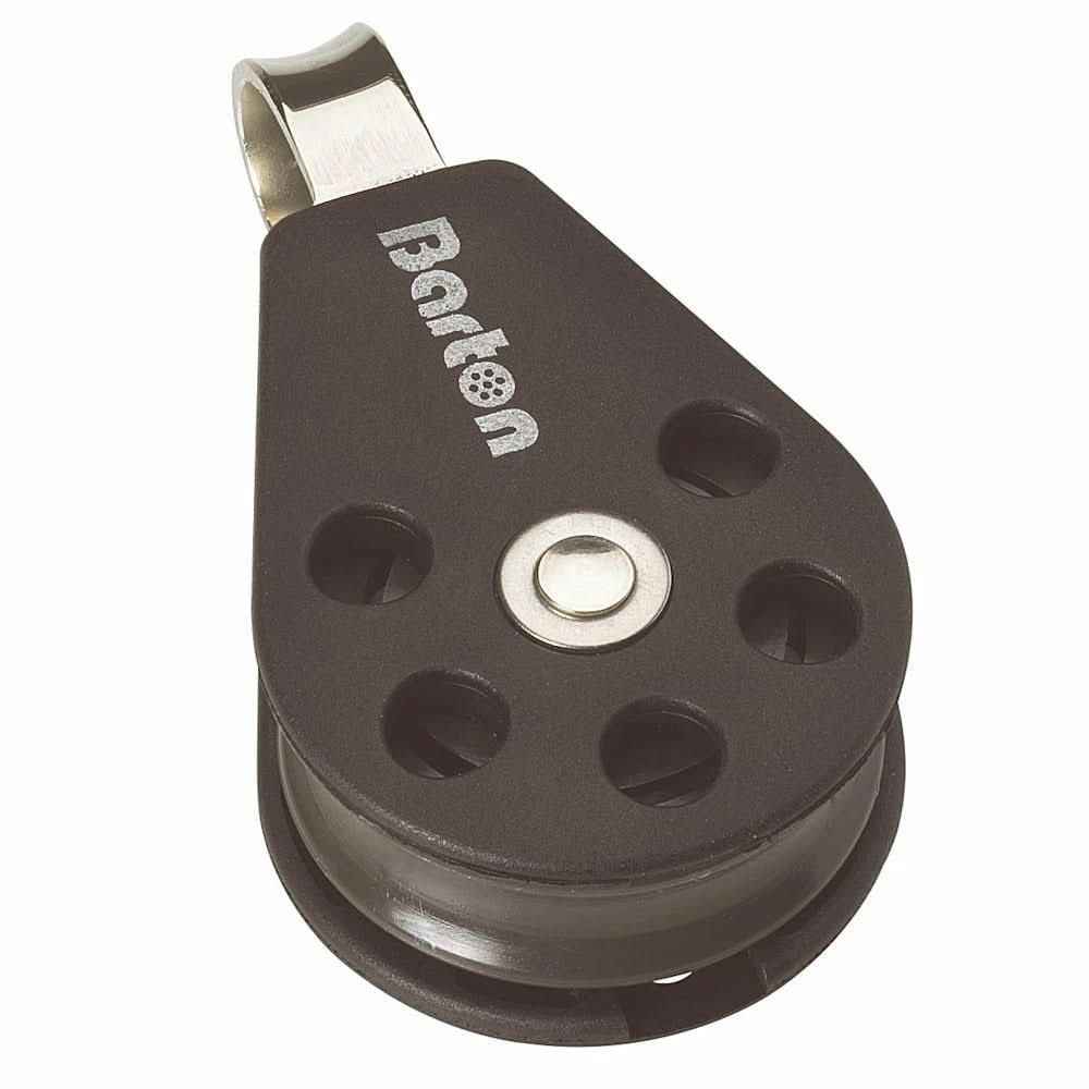 Barton Size 1 30mm Plain Bearing Pulley Block Single Fixed Eye - Anchor Express