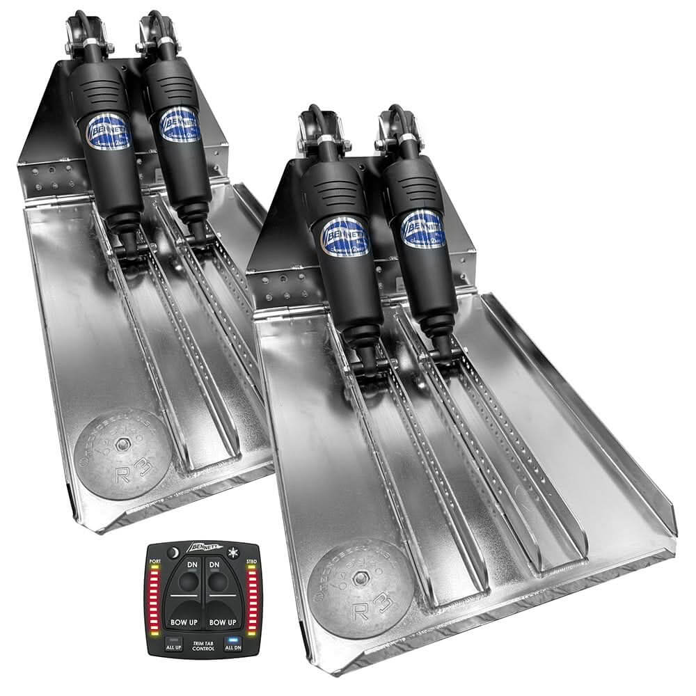 Bennett Marine BOLT 14x23 Dual Electric Trim Tab System with One Box Indication Unit - BOLT1423HD - OBI - Anchor Express