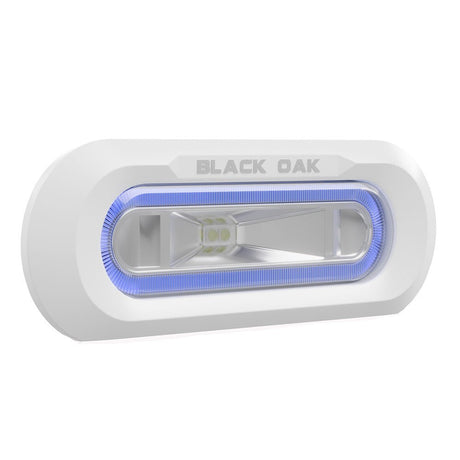 Black Oak Low Pro™ Marine Spreader Light - Flush Mount - White Housing - Blue LED - Anchor Express