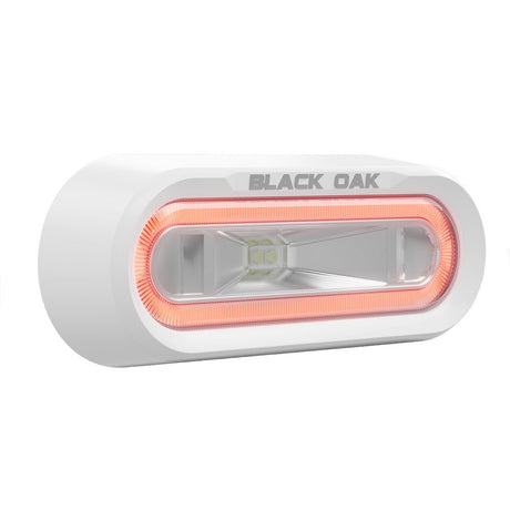 Black Oak Low Pro™ Off Road Spreader Light - Bracket Mount - White Housing - Red LED - Anchor Express