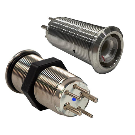 Bluewater 19mm Inrush Push Button Switch Off/On/On with LED Indicators - Marine Grade, Waterproof, Stainless Steel - 9057 - 3113 - Anchor Express