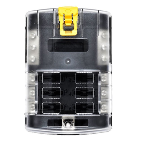 Bluewater 6 & 12 - Position ATC Fuse Block with Yellow Slide for Marine and RV Applications - 3200 - 3003 - 006 - Anchor Express
