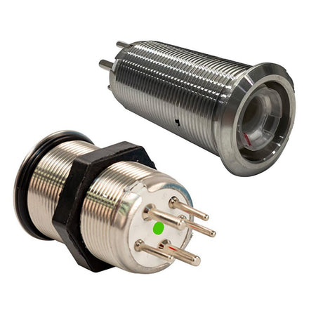 Bluewater 9059 - 2123 22mm Marine Inrush Push Button Switch with LED Indicators - 9059 - 2123 - Anchor Express