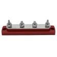 Bluewater Common Stud Busbar 4 Gang - Red for Marine and RV Electrical Systems - 312303 - B - 025 - Anchor Express