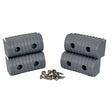 Caliber BunkWrap End Cap 2x4 Grey Accessory Kit with Stainless Steel Hardware - 4 Pack - 23051 - Anchor Express