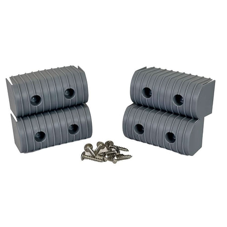 Caliber BunkWrap End Cap 2x4 Grey Accessory Kit with Stainless Steel Hardware - 4 Pack - 23051 - Anchor Express