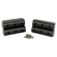 Caliber BunkWrap End Cap 2x6 Black Accessory Kit with Stainless Steel Hardware (4 - Pack) - 23053 - BK - Anchor Express