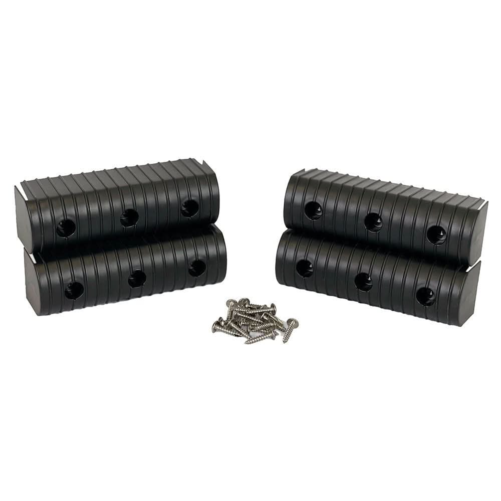 Caliber BunkWrap End Cap 2x6 Black Accessory Kit with Stainless Steel Hardware (4 - Pack) - 23053 - BK - Anchor Express