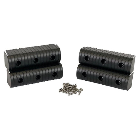 Caliber BunkWrap End Cap 2x6 Black Accessory Kit with Stainless Steel Hardware (4 - Pack) - 23053 - BK - Anchor Express