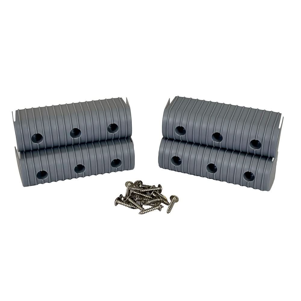 Caliber BunkWrap End Cap 2x6 Inch Grey Accessory Kit with Stainless Steel Hardware (4 - Pack) - 23053 - Anchor Express